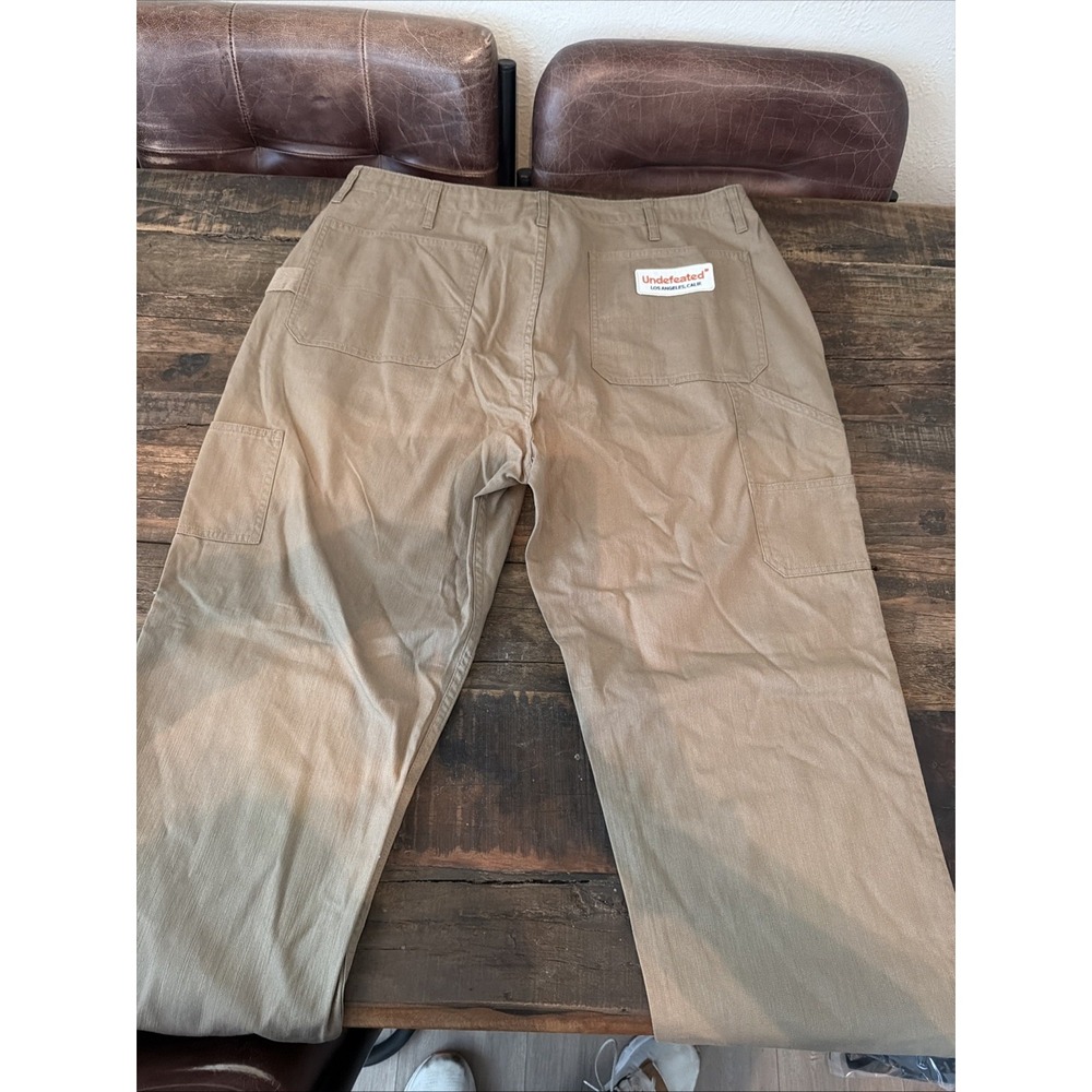 NWT Undefeated Men's Beige Carpenter Work Pants Size 36 Streetwear